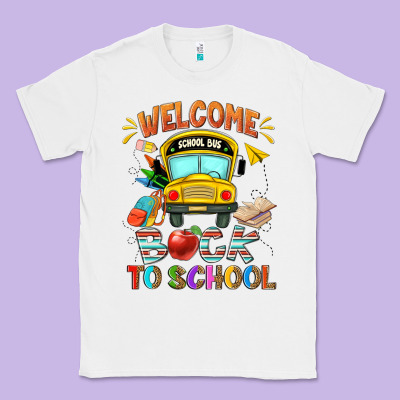 Welcome Back To School With School Bus Classic Tee Designed By Nancycooperartshop