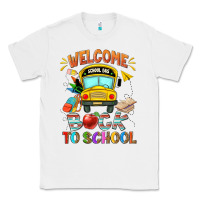 White welcome back to school with school bus Classic Tee - NancyCooperArtShop