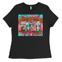 Black nurse fuel coffee cups Ladies Tee - Jasminsmagicworld