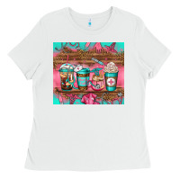 White nurse fuel coffee cups Ladies Tee - Jasminsmagicworld