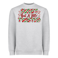 Heather Grey sweet but a little twisted Heavyweight Sweatshirt - LillyAllenDesigns