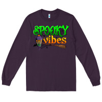 Plum spooky vibes Long Sleeve Tee - BundleAndBundleShop