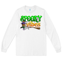 White spooky vibes Long Sleeve Tee - BundleAndBundleShop
