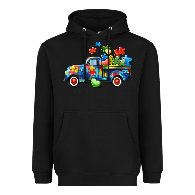 Autism Truck Heavyweight Hoodie by CowGirlArtShop | Teevron