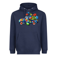 Navy Autism truck Heavyweight Hoodie - CowGirlArtShop
