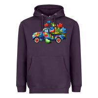 Plum Autism truck Heavyweight Hoodie - CowGirlArtShop