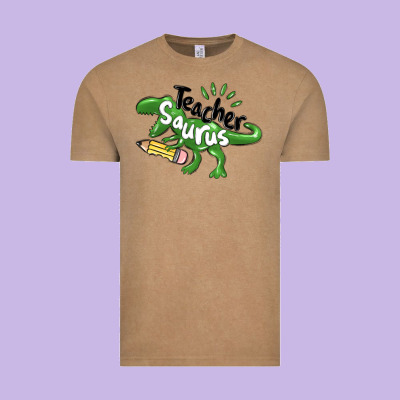 Teacher Saurus Vintage Tee Designed By Maliassmallbusiness