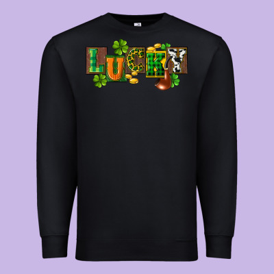Western Lucky St. Patrick's Day Premium Sweatshirt Designed By Cowgirlartshop