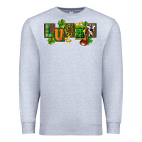Heather Grey Western lucky St. Patrick's Day Premium Sweatshirt - CowGirlArtShop