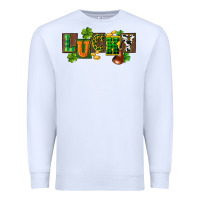 White Western lucky St. Patrick's Day Premium Sweatshirt - CowGirlArtShop
