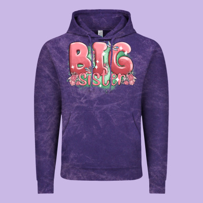 Big Sister Vintage Hoodie Designed By Maliassmallbusiness