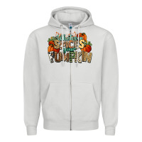 Dove Grey Whatever spices your pumpkin Fall Zipper Hoodie - NancyCooperArtShop