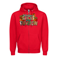 Red Whatever spices your pumpkin Fall Zipper Hoodie - NancyCooperArtShop