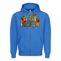 True Royal Whatever spices your pumpkin Fall Zipper Hoodie - NancyCooperArtShop