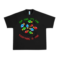 Black i'm fine it's fine everything is fine Urban Heavy Tee - MaliasSmallBusiness