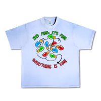 Grape Ice i'm fine it's fine everything is fine Urban Heavy Tee - MaliasSmallBusiness