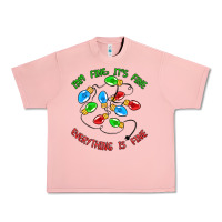 Salmon i'm fine it's fine everything is fine Urban Heavy Tee - MaliasSmallBusiness