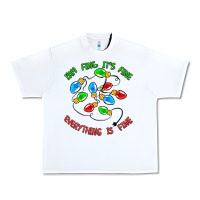 White i'm fine it's fine everything is fine Urban Heavy Tee - MaliasSmallBusiness
