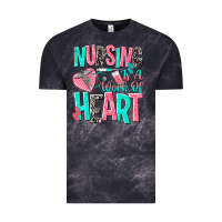Cloud Black nursing is a work of heart Vintage Tee - NancyCooperArtShop