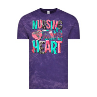 Cloud Purple nursing is a work of heart Vintage Tee - NancyCooperArtShop