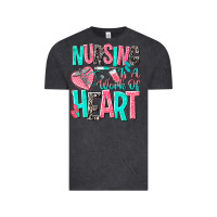 Vintage Black nursing is a work of heart Vintage Tee - NancyCooperArtShop