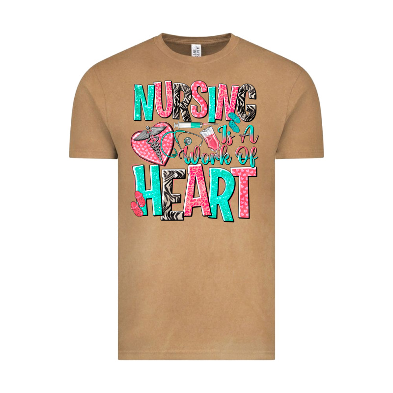 Nursing Is A Work Of Heart Vintage Tee by NancyCooperArtShop | Teevron