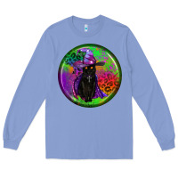 Colony Blue halloween round earrings Long Sleeve Tee - BundleAndBundleShop