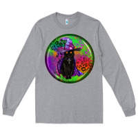 Heather Grey halloween round earrings Long Sleeve Tee - BundleAndBundleShop