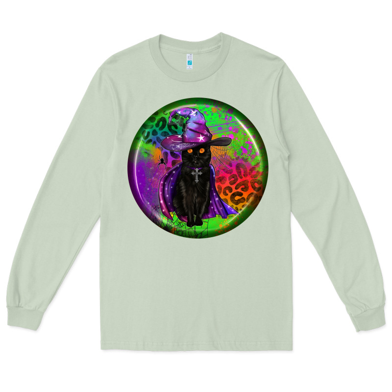 Halloween Round Earrings Long Sleeve Tee by BundleAndBundleShop | Teevron