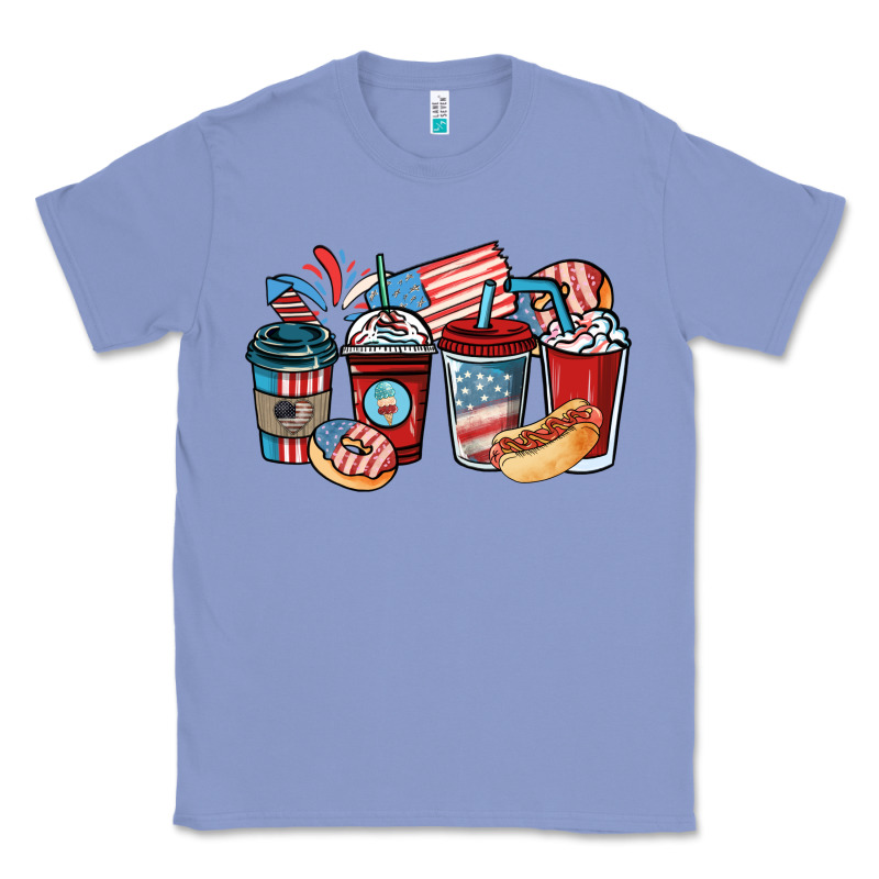 4th Of July Coffee Cups Classic Tee by NancyCooperArtShop | Teevron