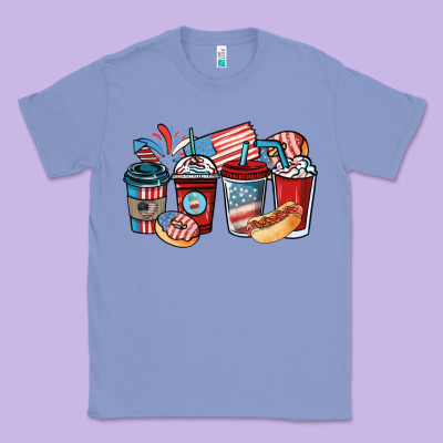 4th Of July Coffee Cups Classic Tee Designed By Nancycooperartshop