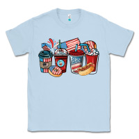 Dusty Blue 4th of july coffee cups Classic Tee - NancyCooperArtShop