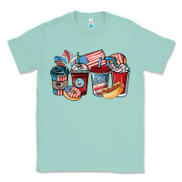 Seafoam 4th of july coffee cups Classic Tee - NancyCooperArtShop