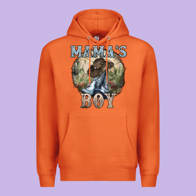 Mama's Boy Western Cowboy Boots Cactus Premium Hoodie Designed By Howdyjamesfarm