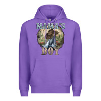 Purple Mama's Boy western Cowboy boots cactus Premium Hoodie - HowdyJamesFarm