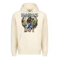 Sandshell Mama's Boy western Cowboy boots cactus Premium Hoodie - HowdyJamesFarm