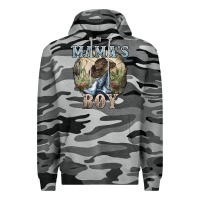 Slate Camo Mama's Boy western Cowboy boots cactus Premium Hoodie - HowdyJamesFarm