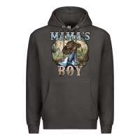Smoke Mama's Boy western Cowboy boots cactus Premium Hoodie - HowdyJamesFarm
