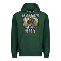 Sports Green Mama's Boy western Cowboy boots cactus Premium Hoodie - HowdyJamesFarm