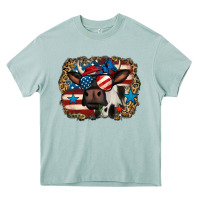 Arona 4th of july cow Heavy Core Tee - Jasminsmagicworld