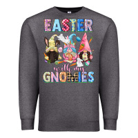 Charcoal Heather Easter with my gnomies  Easter Day Premium Sweatshirt - CowGirlArtShop