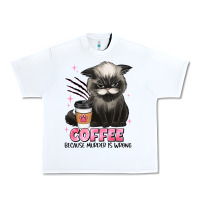White coffee because murder is wrong grumpy cat Urban Heavy Tee - JahusDesignShop