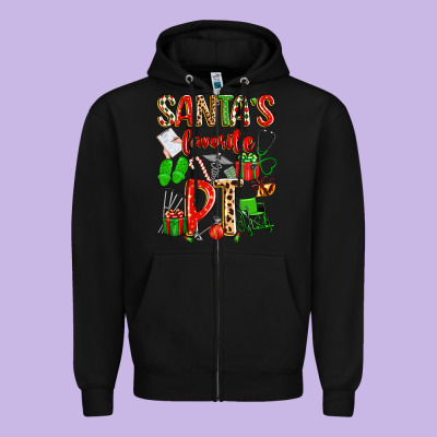 Santa's Favorite Pt Zipper Hoodie Designed By Texasbilliewilder