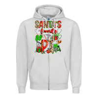 Dove Grey santa's favorite pt Zipper Hoodie - texasbilliewilder