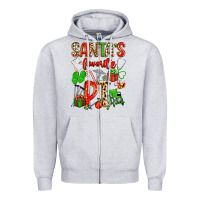 Heather Grey santa's favorite pt Zipper Hoodie - texasbilliewilder