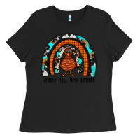 Black gobble till you wobble rainbow Ladies Tee - JahusDesignShop