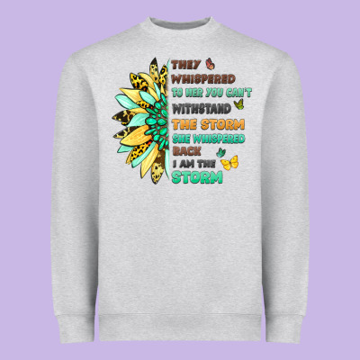 Inspirational Flower And Quote Design Heavyweight Sweatshirt Designed By Lillyallendesigns