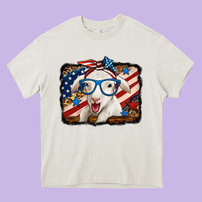 4th Of July Baby Sheep Heavy Core Tee Designed By Jasminsmagicworld