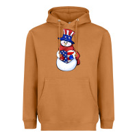 Meerkat Patriotic snowman 4th of july Heavyweight Hoodie - HowdyJamesFarm