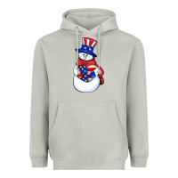 Moon Dust Patriotic snowman 4th of july Heavyweight Hoodie - HowdyJamesFarm